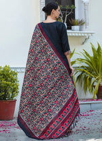Thumbnail for Vellora Silk Blend Black Ocassional Wear Embroidery Work Readymade Salwar Suit