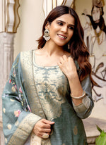 Thumbnail for Vellora Viscose Green Festival Wear Digital Print Work Readymade Salwar Suit