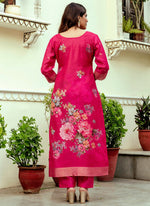 Thumbnail for Vellora Viscose Hot Pink Festival Wear Digital Print Work Readymade Salwar Suit