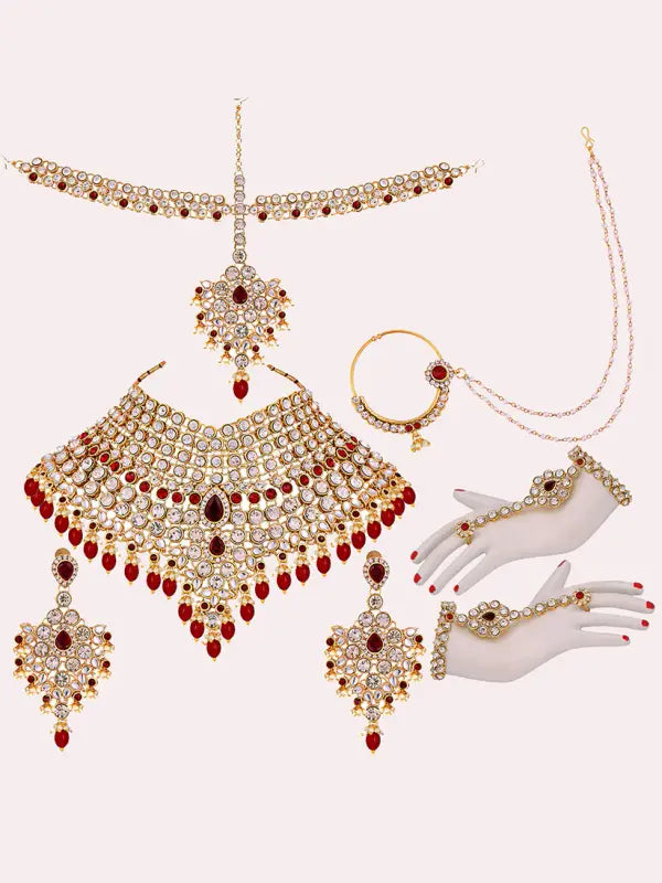 Tehzeeb Creations Bridal Set with sheeshpatti for Girls & Women - Distacart