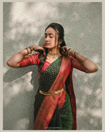 Thumbnail for Preksha Creation Designer Women Banarasi Soft Silk Saree - Red - Distacart
