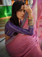 Thumbnail for Stylee Lifestyle Magenta Art Silk Woven Saree