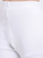 Thumbnail for TAG 7 Women Pack Of 2 Solid Turquoise Blue & White Ankle Length Leggings - Distacart