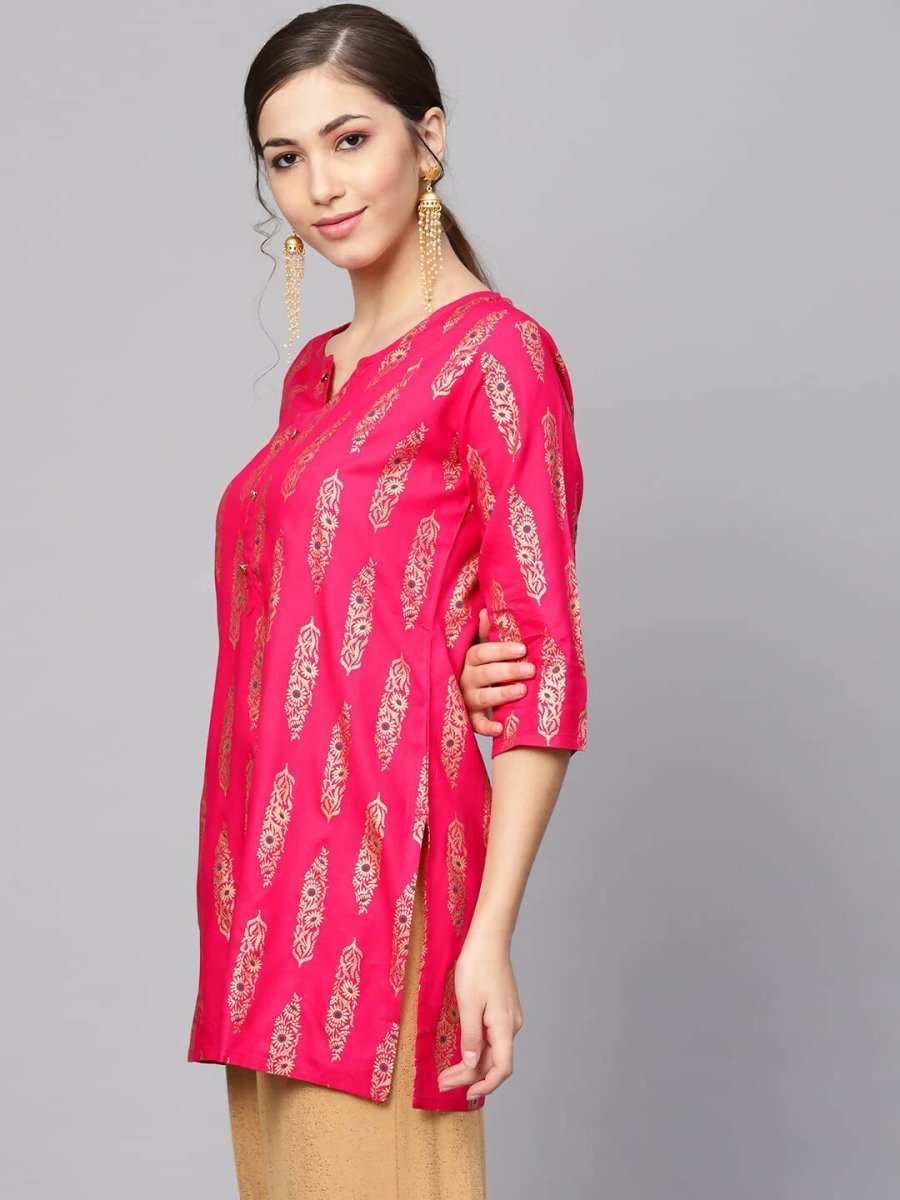 Anubhutee Women Pink Straight Kurti - Distacart
