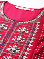 Thumbnail for All About You Ethnic Motifs Embroidered Chanderi Silk Kurta with Trousers & With Dupatta - Distacart