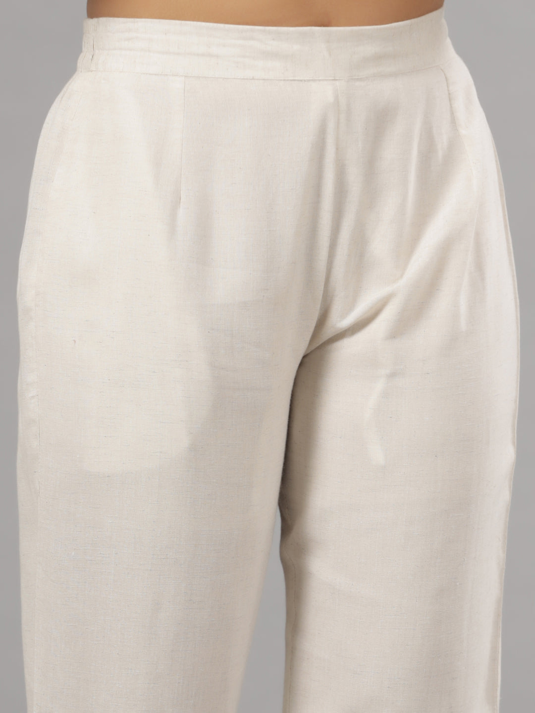 Juniper Women Natural Liva Rayon Solid Pants - Distacart