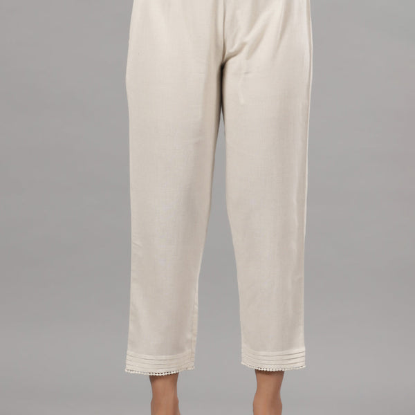 Juniper Women Natural Liva Rayon Solid Pants - Distacart