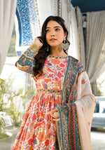 Thumbnail for Wedding Designer Multi Soft Dola Silk Anarkali suit with Dupatta - Sanj - Distacart