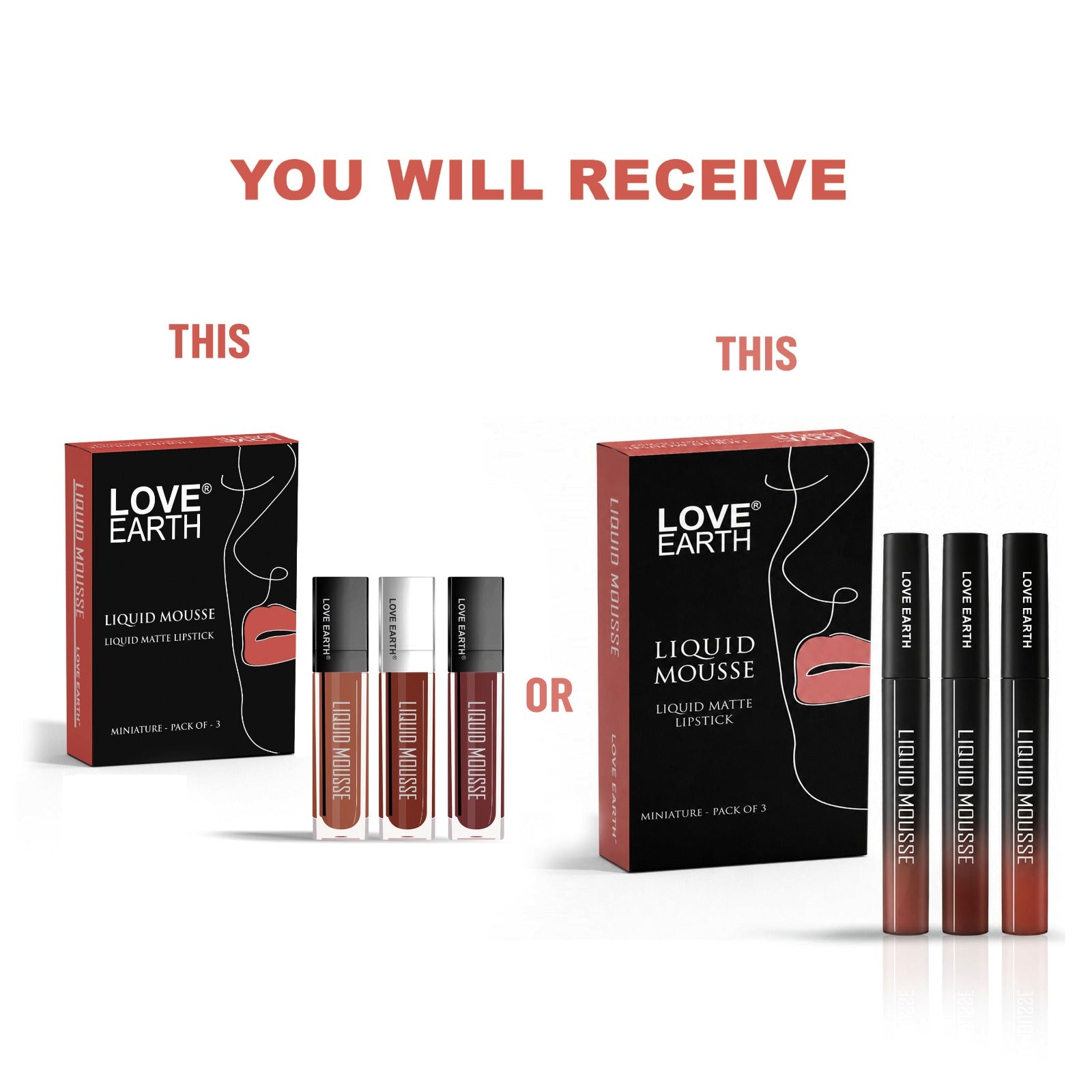 Love Earth Liquid Mousse Matte Lipstick - Browns - Dista