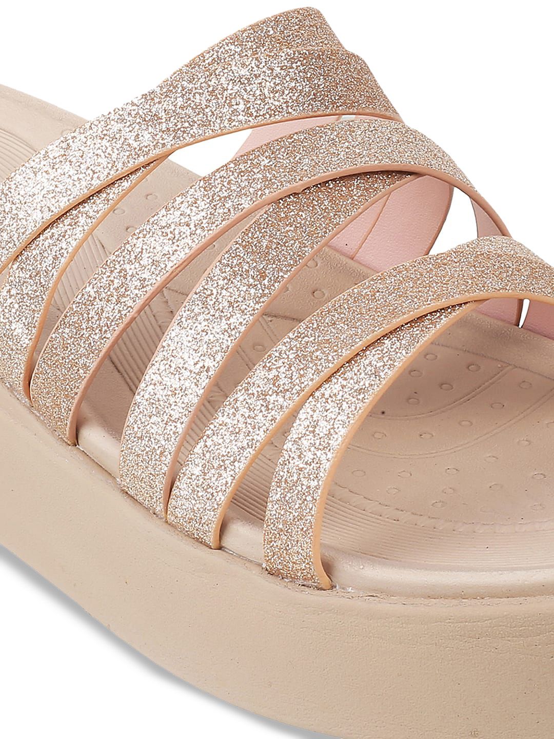 Metro Strappy Embellished Flatform Heels