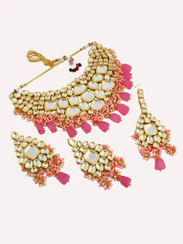 Tehzeeb Creations Kundan Bridal Set for Women & Girls - Distacart