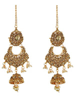 Thumbnail for Tehzeeb Creations Traditional Stone Bridal Set 7 Pcs. For Girls & Women - Distacart