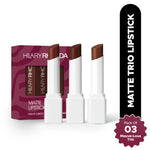 Thumbnail for Hilary Rhoda Matte Lipstick Pack Of 3 - Mauve-Lous Trio 03