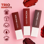 Thumbnail for Hilary Rhoda Matte Lipstick Pack Of 3 - Mauve-Lous Trio 03 - Distacart