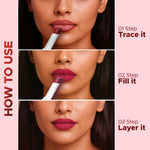 Thumbnail for Hilary Rhoda Matte Lipstick Pack Of 3 - Mauve-Lous Trio 03 - Distacart