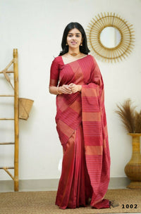 Thumbnail for Partywear Designer Red Banarasi Silk Fancy Saree - Starwalk - Distacart