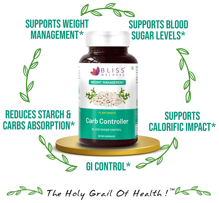 bliss welness carb controller white kidney bean extract vegetarian capsule