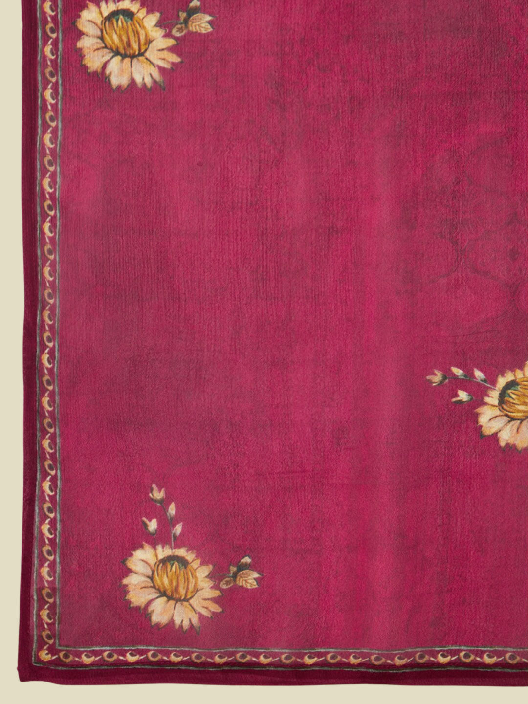 Soch Maroon Floral Printed Beads and Stones Kurta With Trousers & Dupatta - Distacart