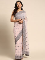 Thumbnail for kasee Floral Pure Chiffon Saree - Distacart