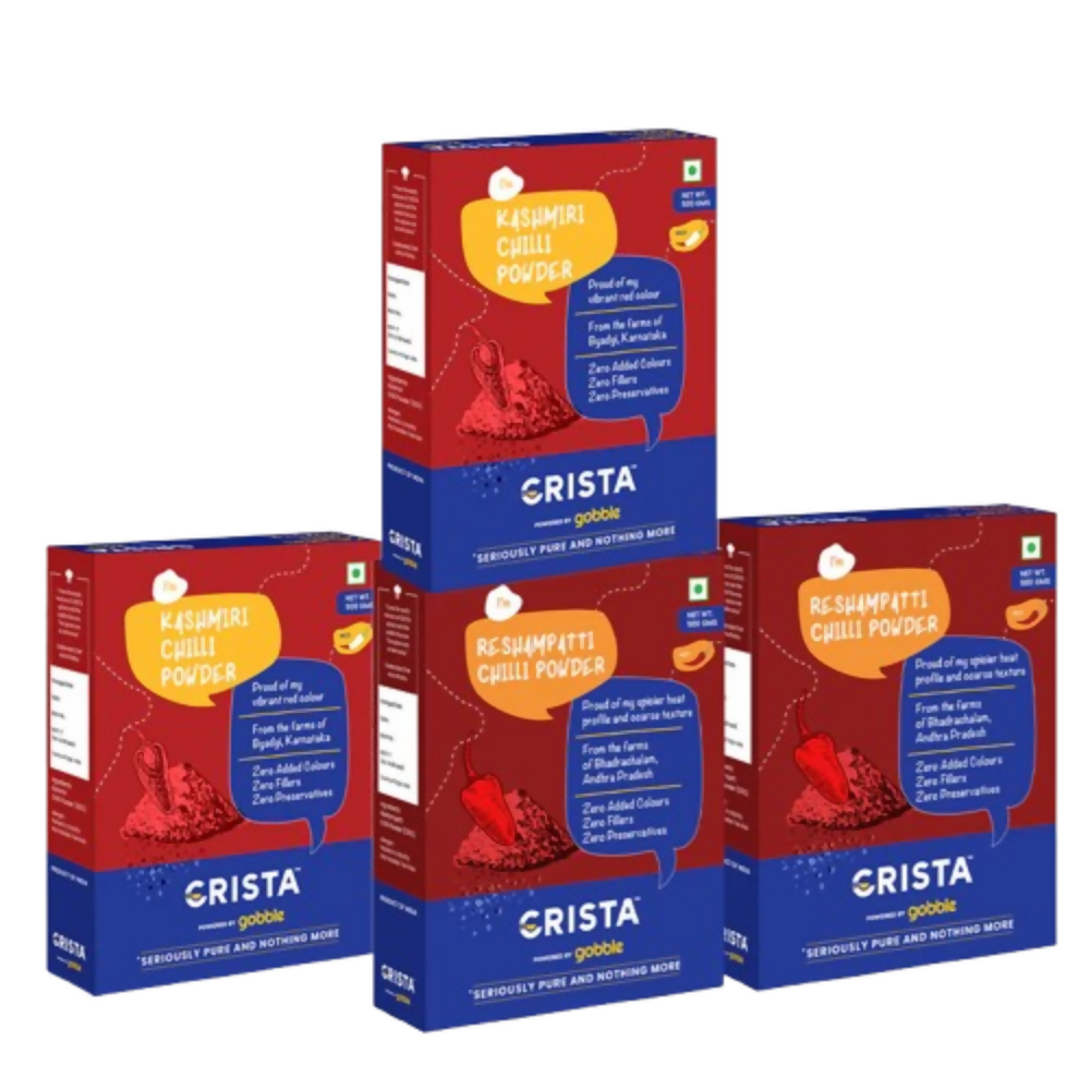 Crista Spices Kashmiri Chilli Powder and Reshampatti Chilli Powder - Distacart