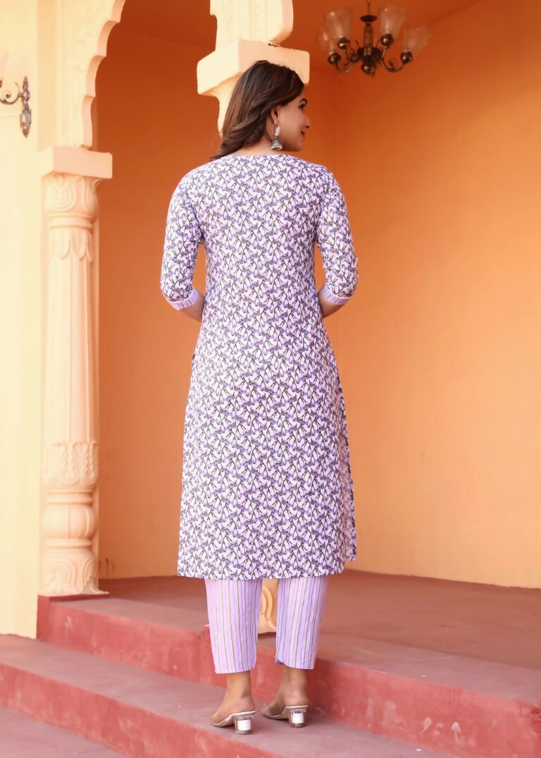 Alvano Printed Straight Kurti with Pant and Dupatta Set for Womens's and Girls Rayon - Distacart