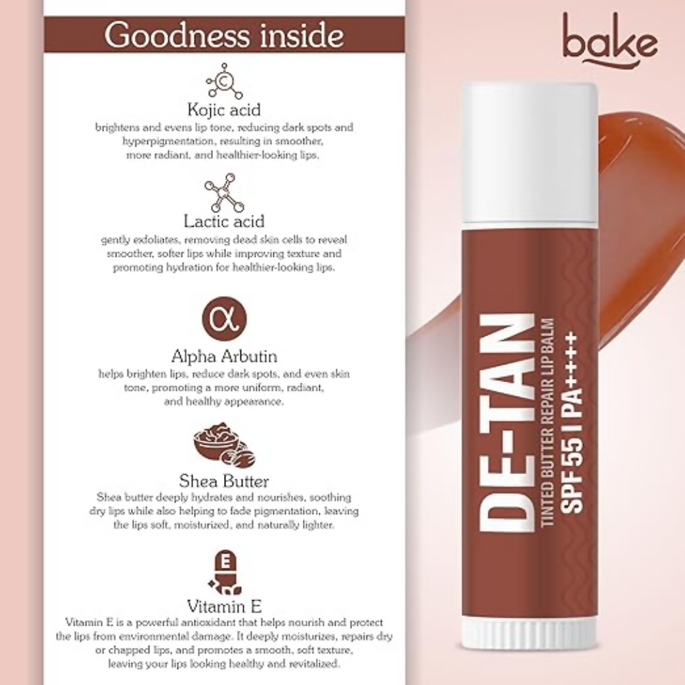 Bake De-Tan Tinted Butter Lip Balm SPF 55PA++++