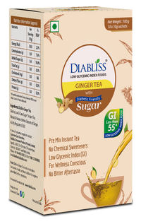 Thumbnail for Diabliss Ginger Tea Sachets With Diabetic Friendly Sugar - Distacart