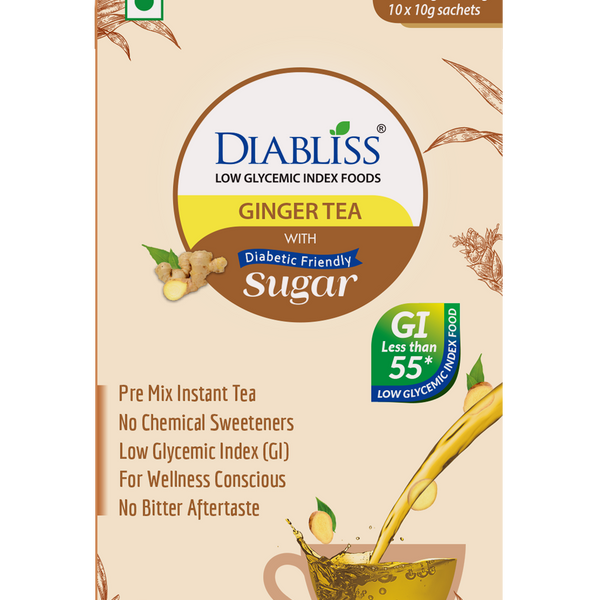 Diabliss Ginger Tea Sachets With Diabetic Friendly Sugar - Distacart