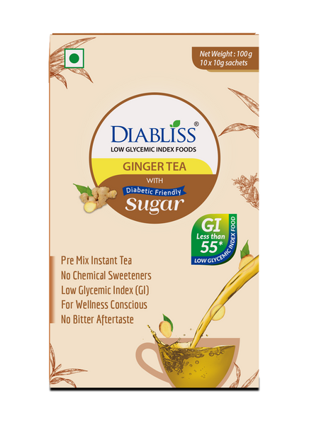 Diabliss Ginger Tea Sachets With Diabetic Friendly Sugar - Distacart