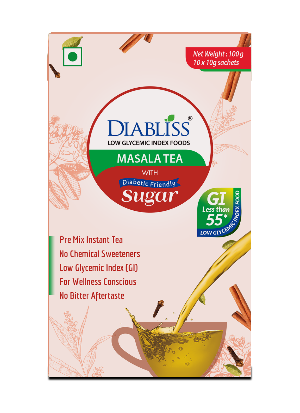 Diabliss Masala Tea With Herbal Extract Blend - Distacart