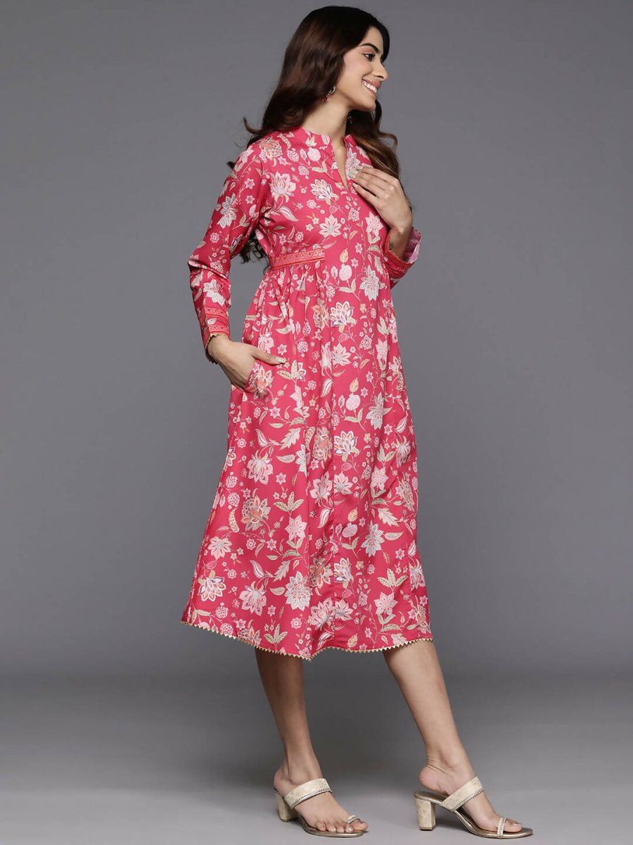 Ahalyaa Women's Traditional wear Dress - Pink - Distacart