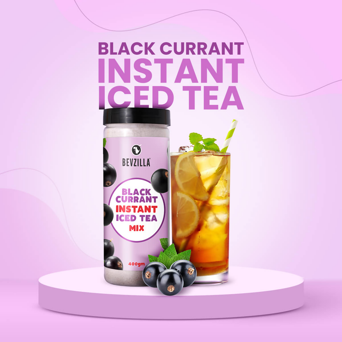 Bevzilla Black Currant Instant Iced Tea Mix