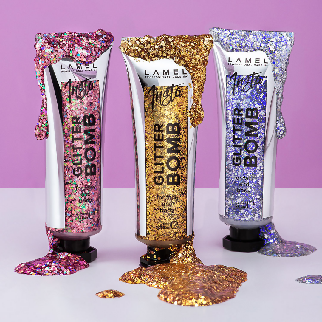 Lamel Insta Glitter Bomb - 402 Gold - Distacart