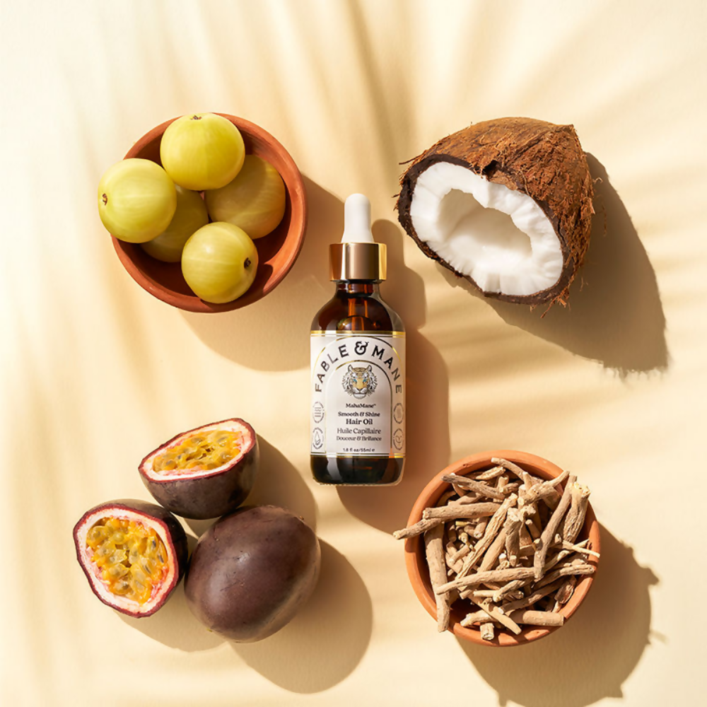 Fable & Mane Mahamane Smooth & Shine Hair Oil - Distacart