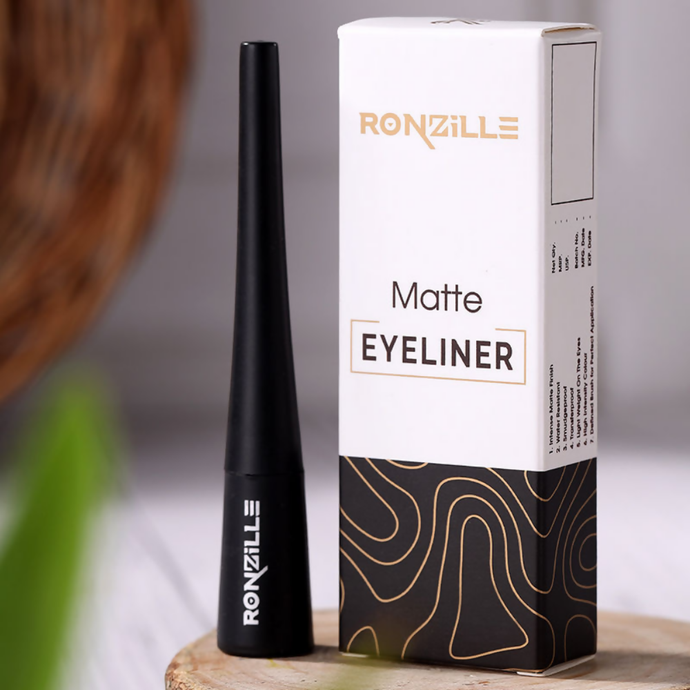 Ronzille Smudgeproof And Waterproof Liquid Matte Eyeliner - Black - Dista