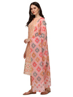Thumbnail for Lucknawi Embroidered Kurta With Pant & Dupatta, Multicolor - Hiral Fashion - Distacart