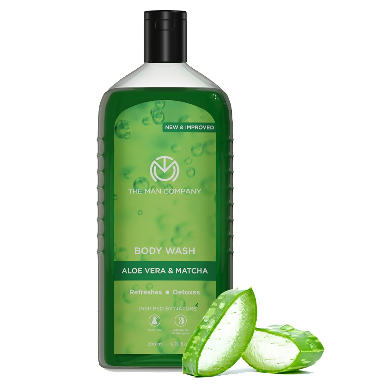 The Man Company Aloe Vera & Matcha Body Wash For Glowing & Smooth Skin Enriched With Green Tea & Moringa Leaf Extract - Distacart