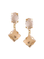 Thumbnail for NVR Women Golden Cz Studded Studs Earrings - Distacart