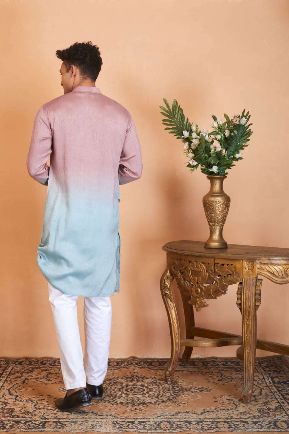 Glidden Ombre Kurta With Flap by Hilo Design - Distacart