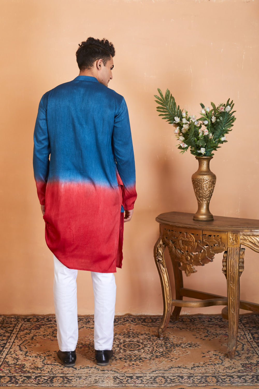 Radical Marino Ombre Kurta With Flap by Hilo Design - Distacart