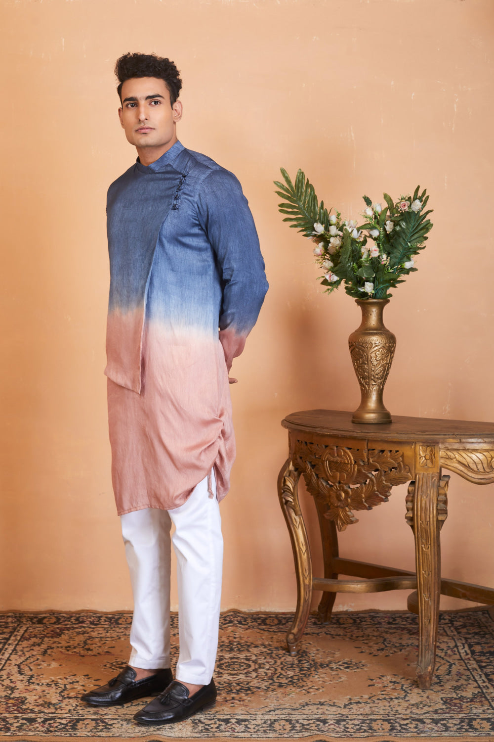 Waikawa Ombre Kurta With Flap by Hilo Design - Distacart