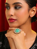 Ruby Raang Teardrop Green Stone Ring - Distacart