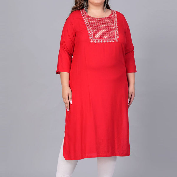 Sztori Women Yoke Design Thread Work Kurta - Distacart