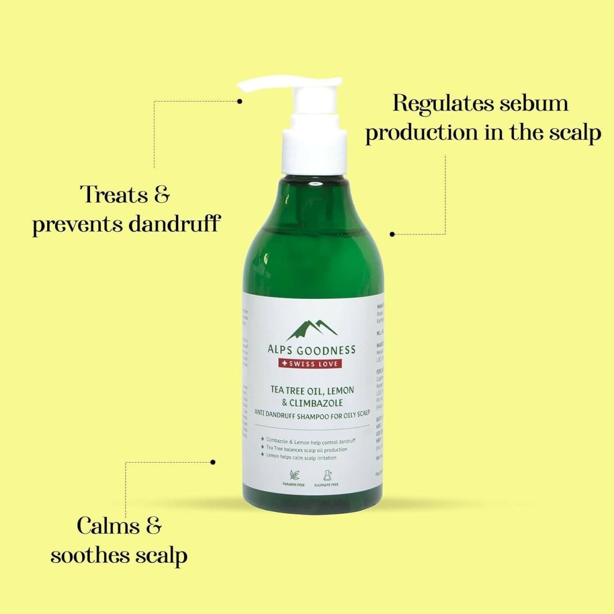Alps Goodness Tea Tree Oil, Lemon & Climbazole Anti-Dandruff Shampoo - Distacart