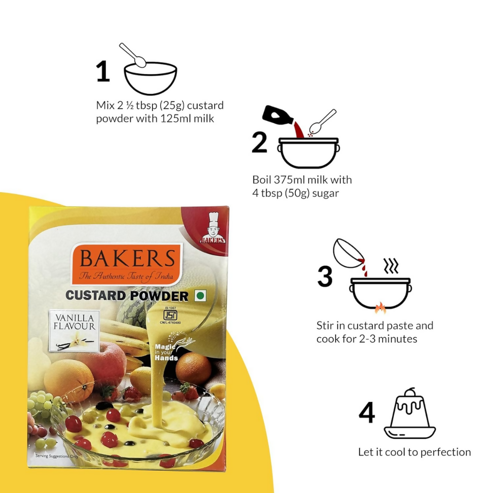 BAKERS Vanilla Flavored Custard Powder - Dista