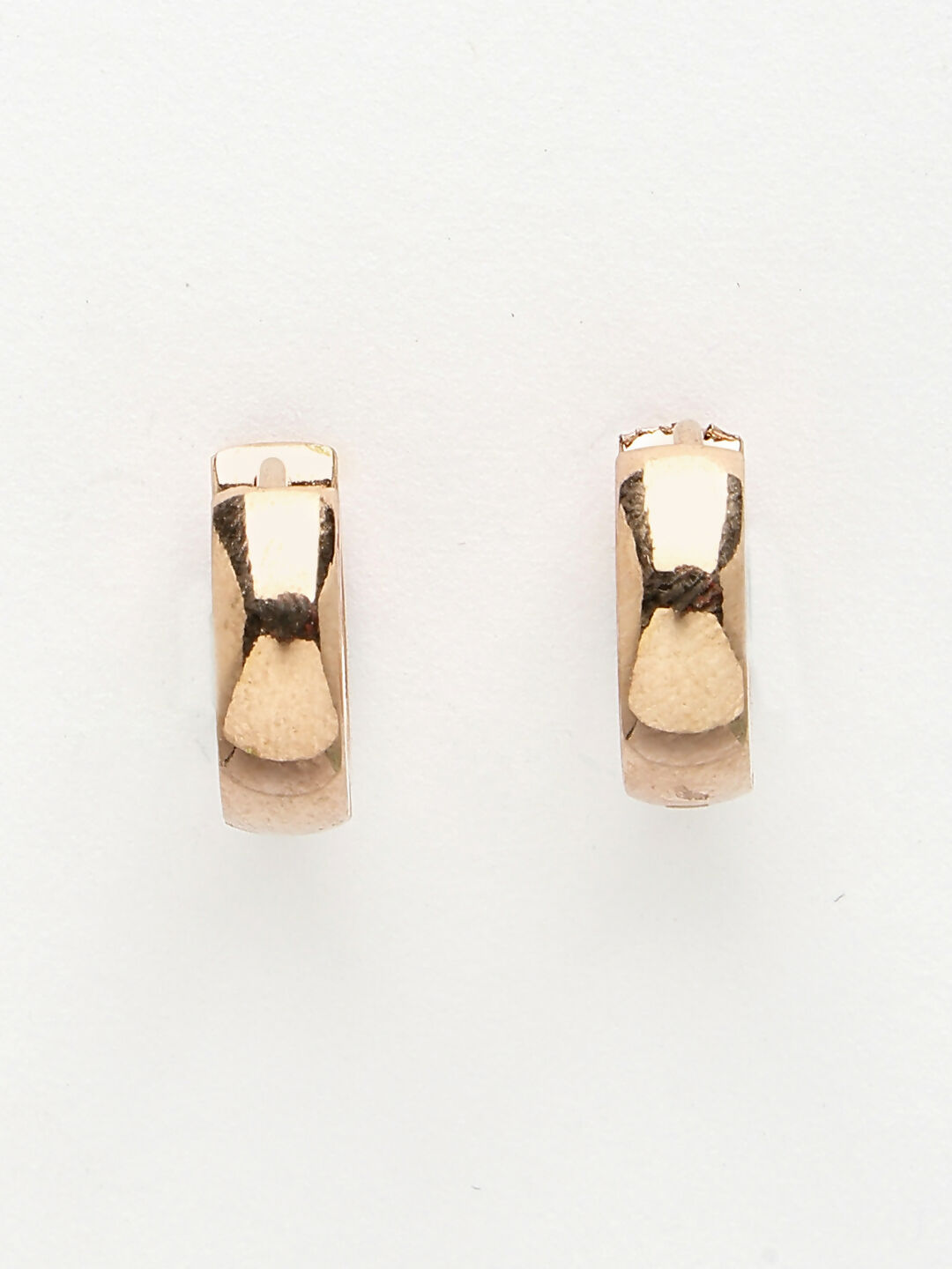 NVR Men's Rose Gold Stainless Steel Hoop Earrings - Distacart