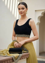 Thumbnail for Joban Fashion Yellow Soft twill Net Party Wear Sarees - Distacart