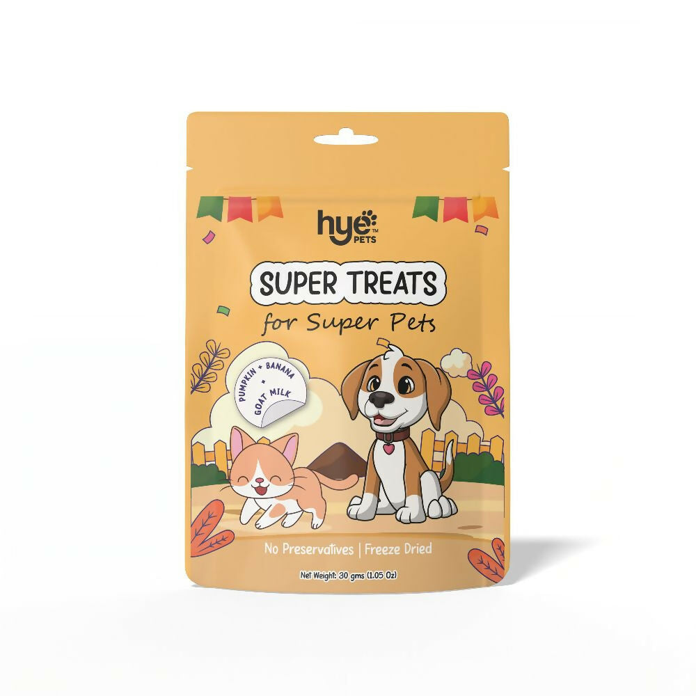 Hye Pets Super Treats For Super Pets – Freeze Dried Treats Made With Goat Milk, Pumpkin & Banana - Distacart