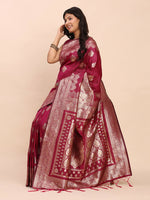 Thumbnail for Astita Banarasi Silk Magenta Saree