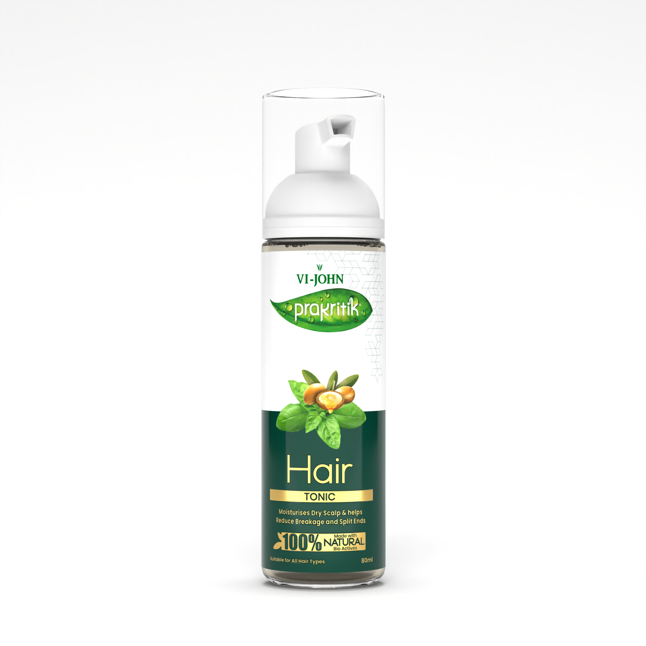 VI-JOHN Prakritik Hair Growth Tonic Prevents greying & dullness Made with 100% Natural Bio Actives - Distacart